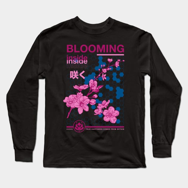 Bloom Inside Long Sleeve T-Shirt by CHAKRart